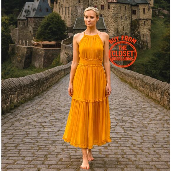 RARE!!! MANGO Halter Neck Maxi Dress NWT - Picture 1 of 16